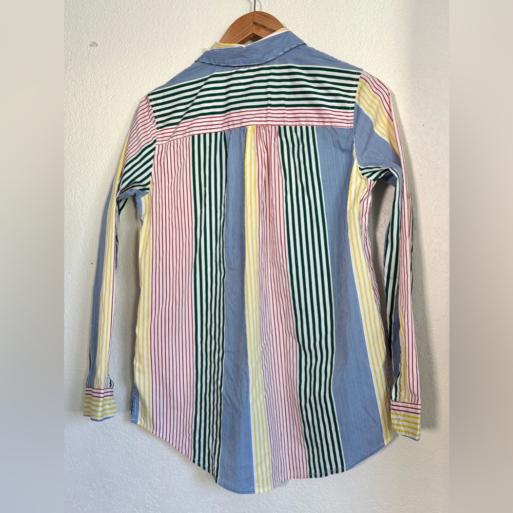 Tommy Hilfiger Primary Color Striped Relaxed Fit Button Down size S - Picture 3 of 4